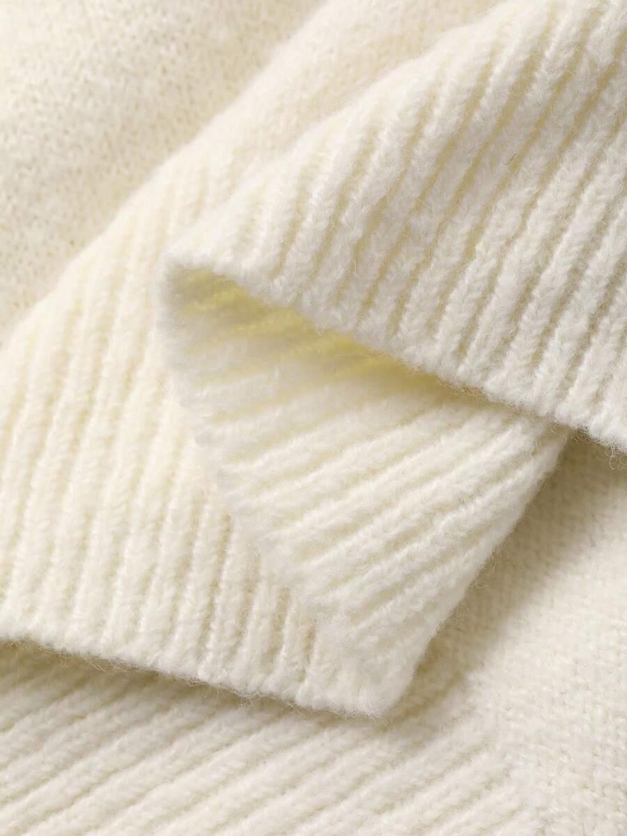 BEŻOWY SWETER GUZIKI