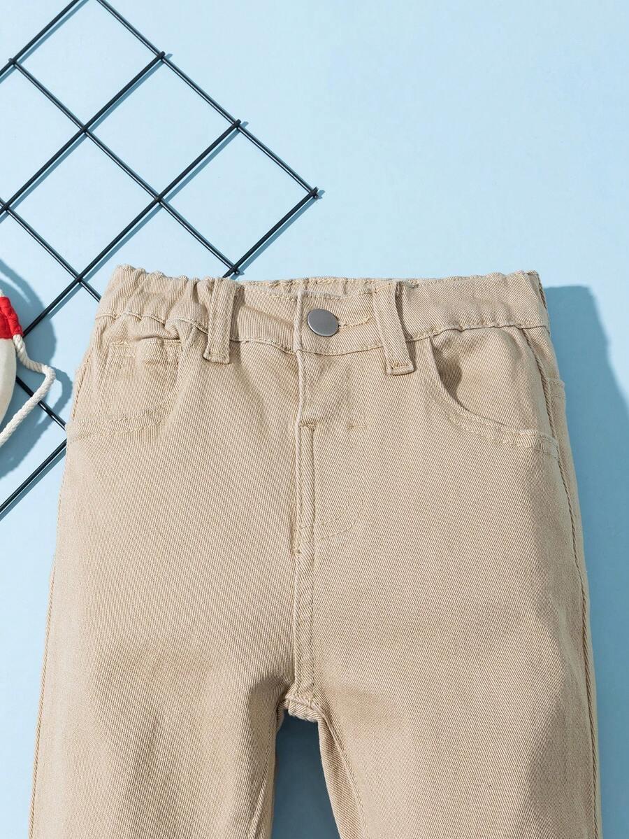 BEŻOWE SPODNIE JEANS