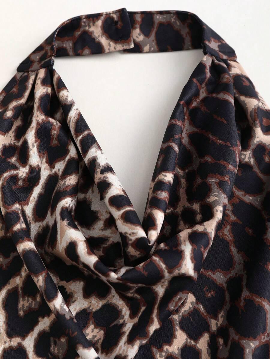 TOP ANIMAL PRINT odkryte plecy