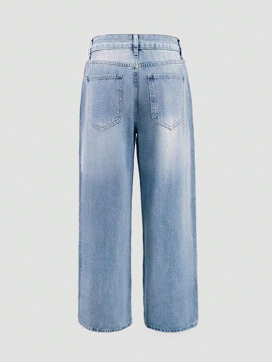 NIEBIESKIE SPODNIE JEANS