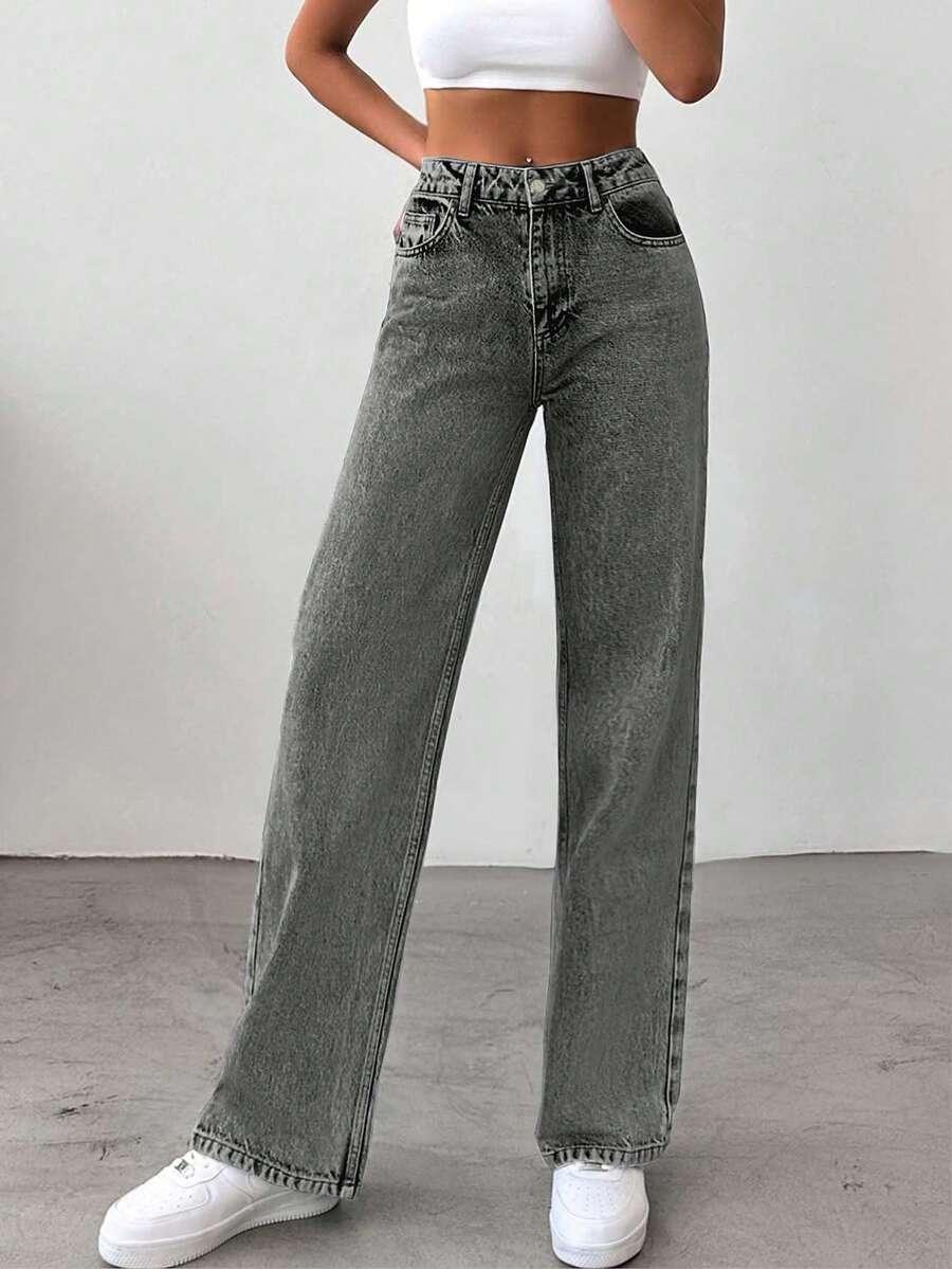 szare spodnie jeans