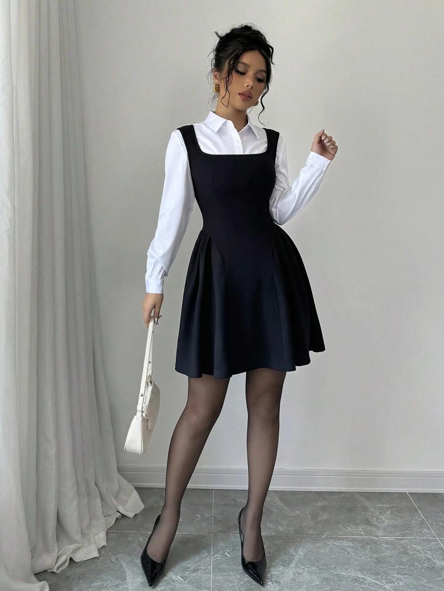 czarna mini sukienka