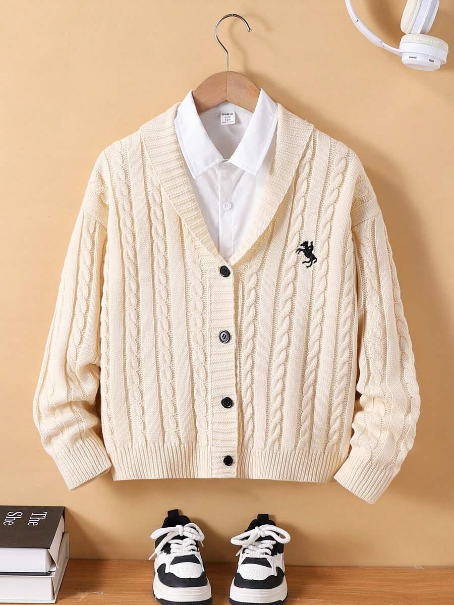 BEŻOWY SWETER GUZIKI