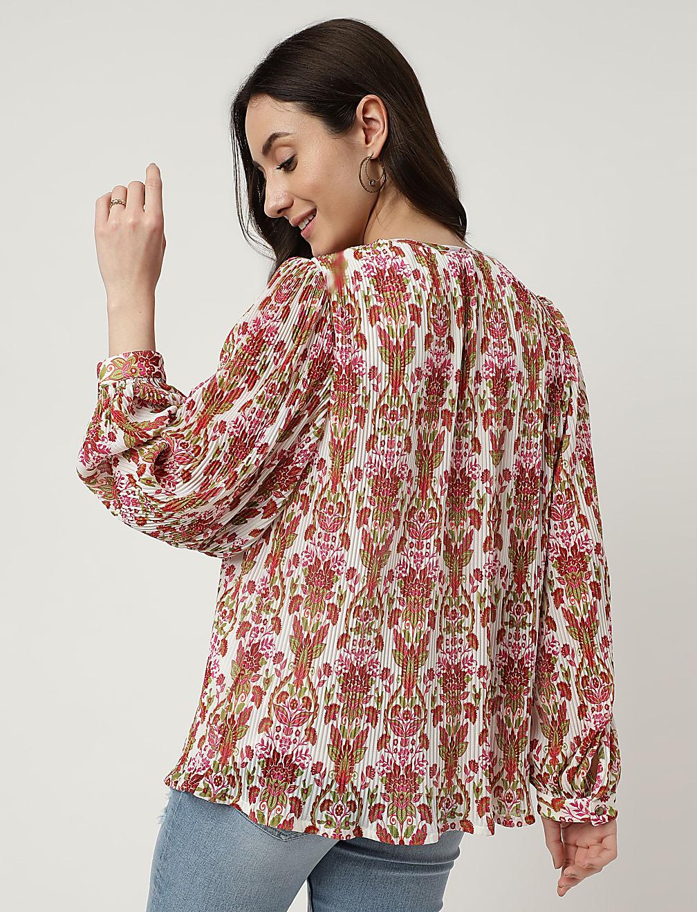 BLUZKA V-NECK WZÓR T43-4574K-Y8