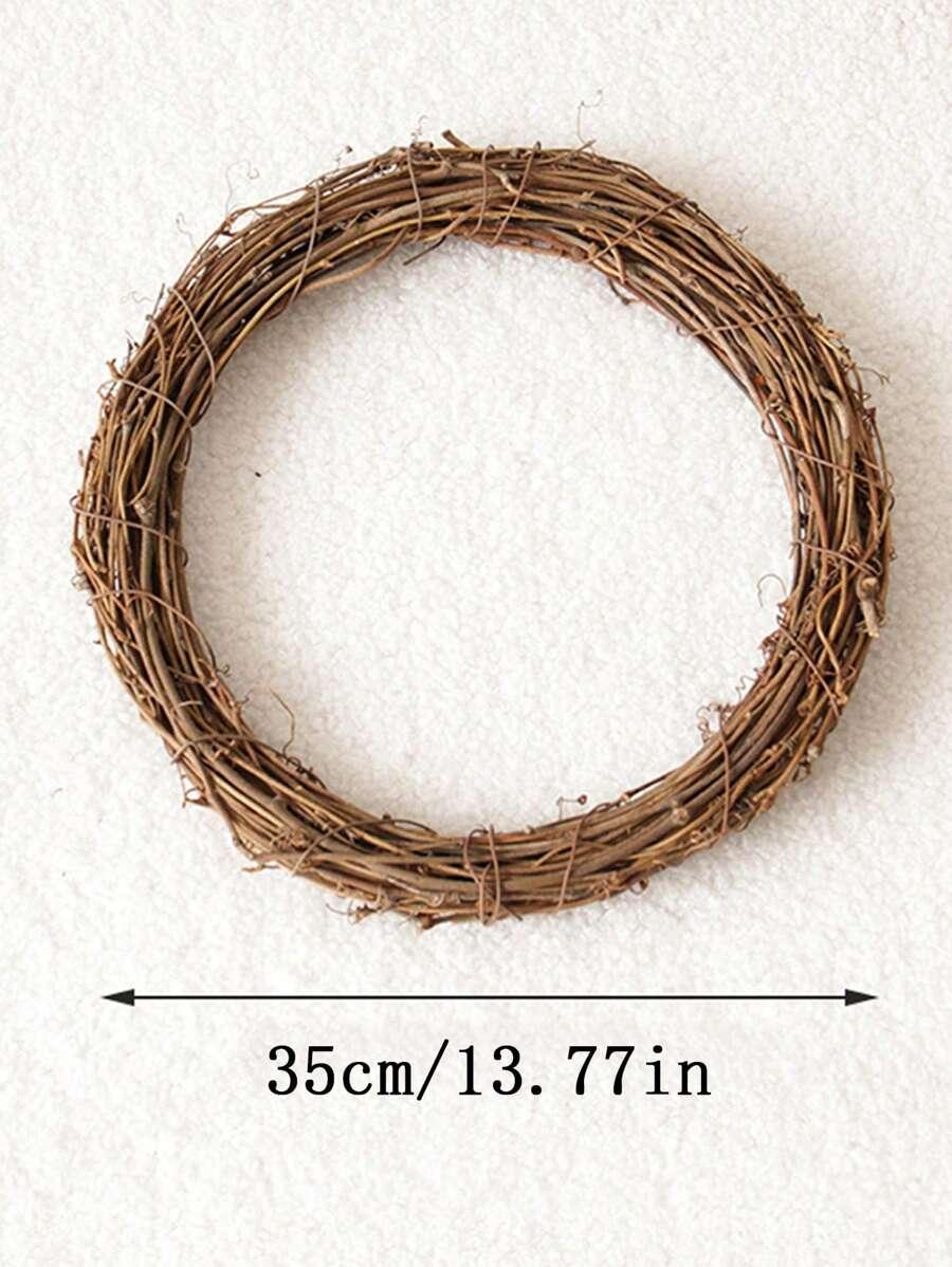 BRĄZOWY  Wianek rattanowy