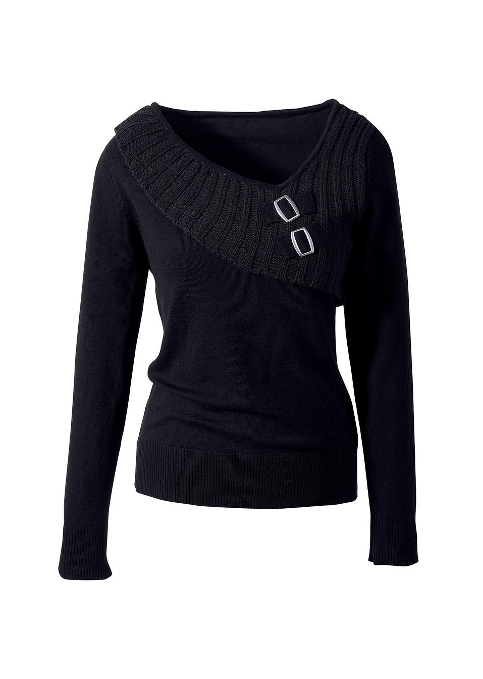 SWETER Z DEKOLTEM V