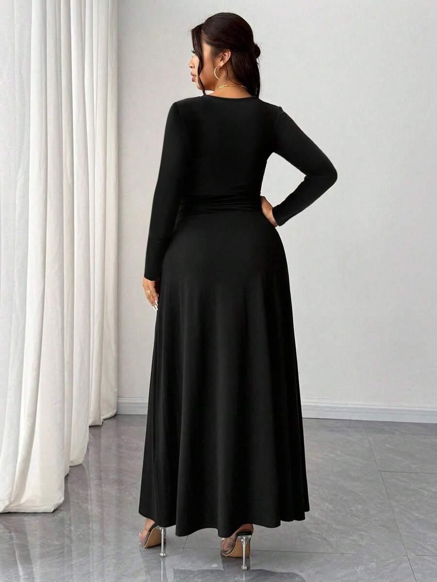 CZARNA MAXI SUKIENKA