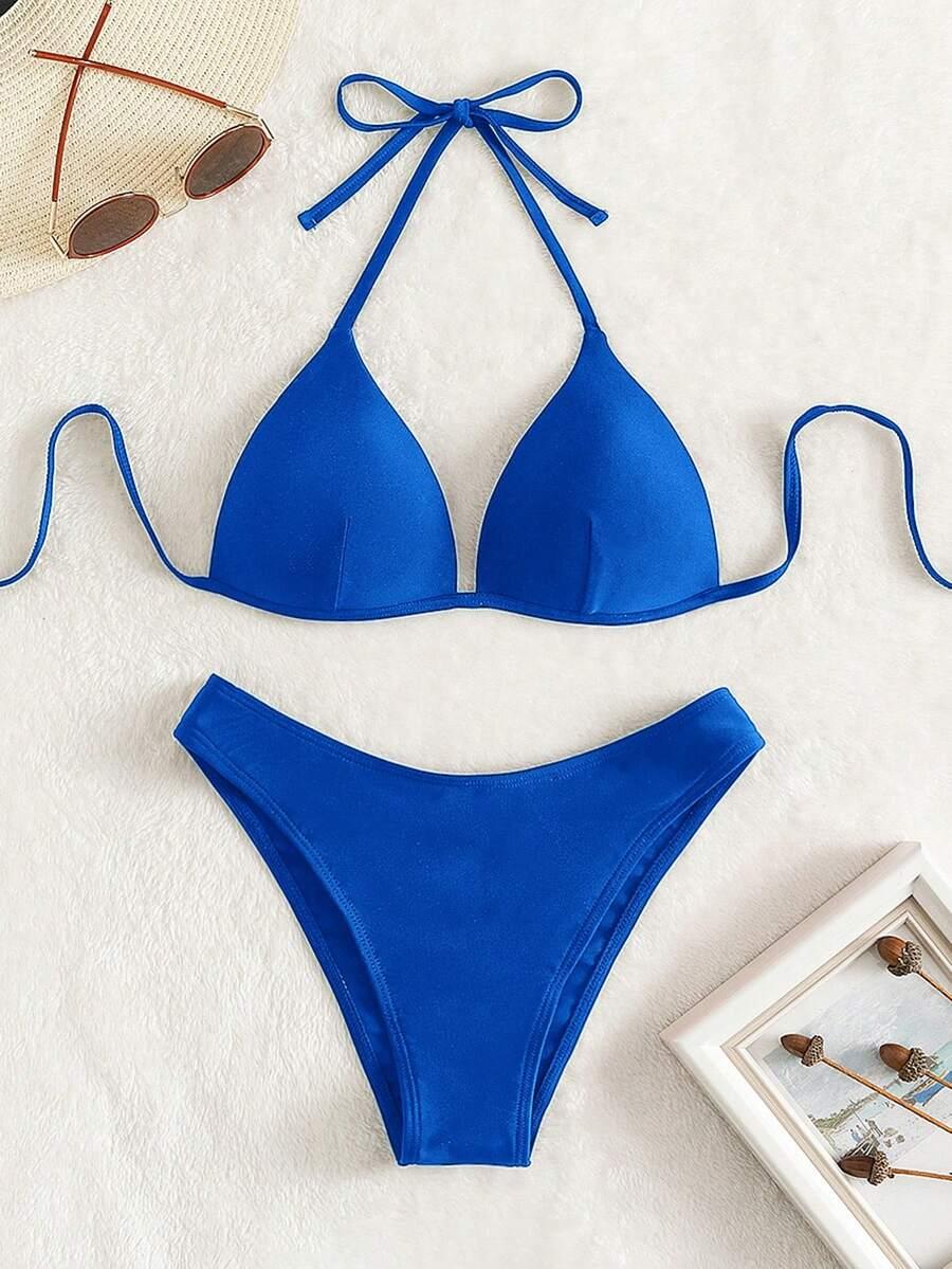 niebieski dół od bikini
