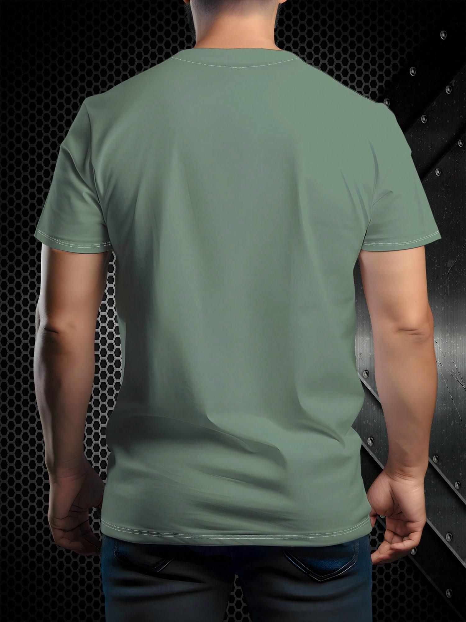 ZIELONY T-SHIRT NADRUK 