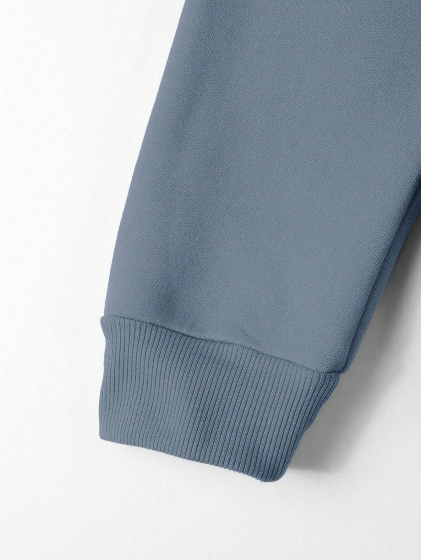 NIEBIESKA BLUZA KAPTUR 