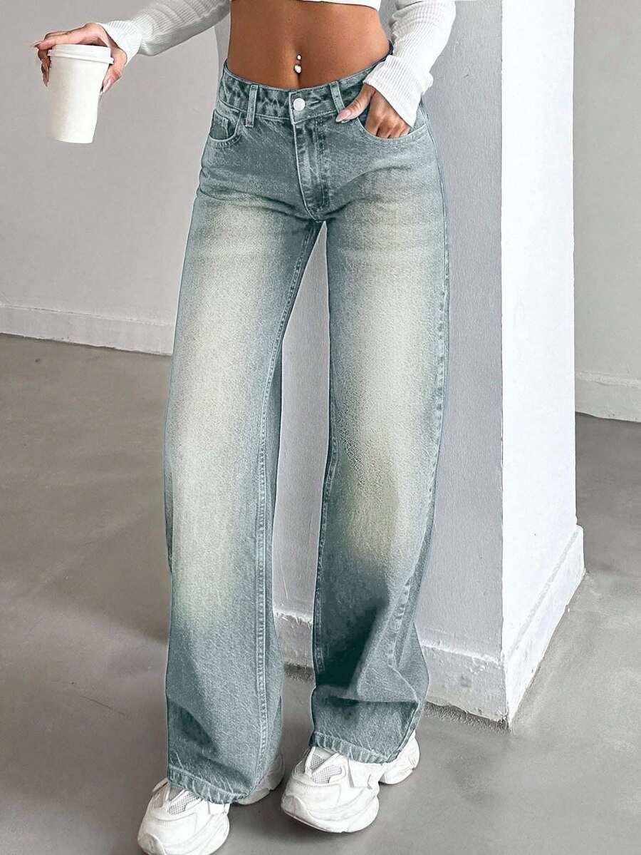 spodnie jeans wysoki stan
