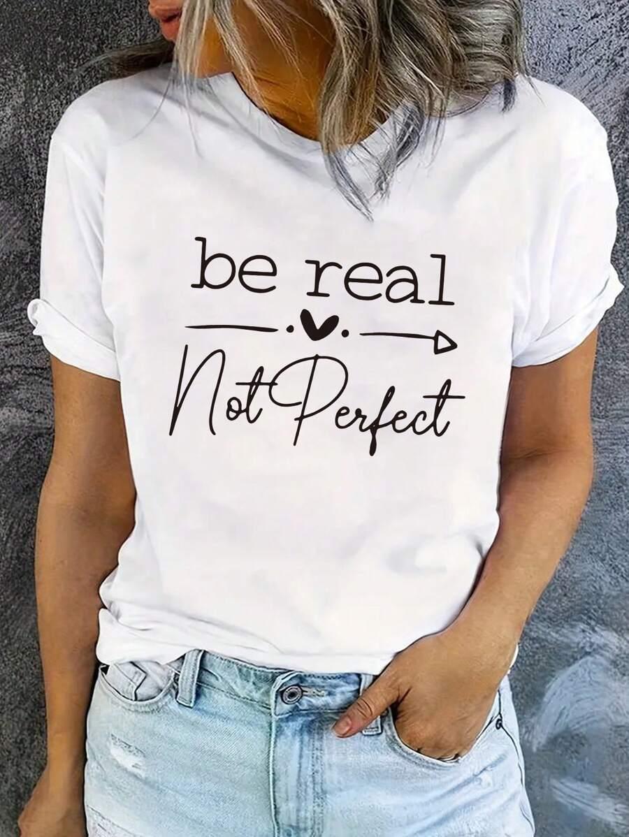 BIAŁY T-SHIRT NAPIS