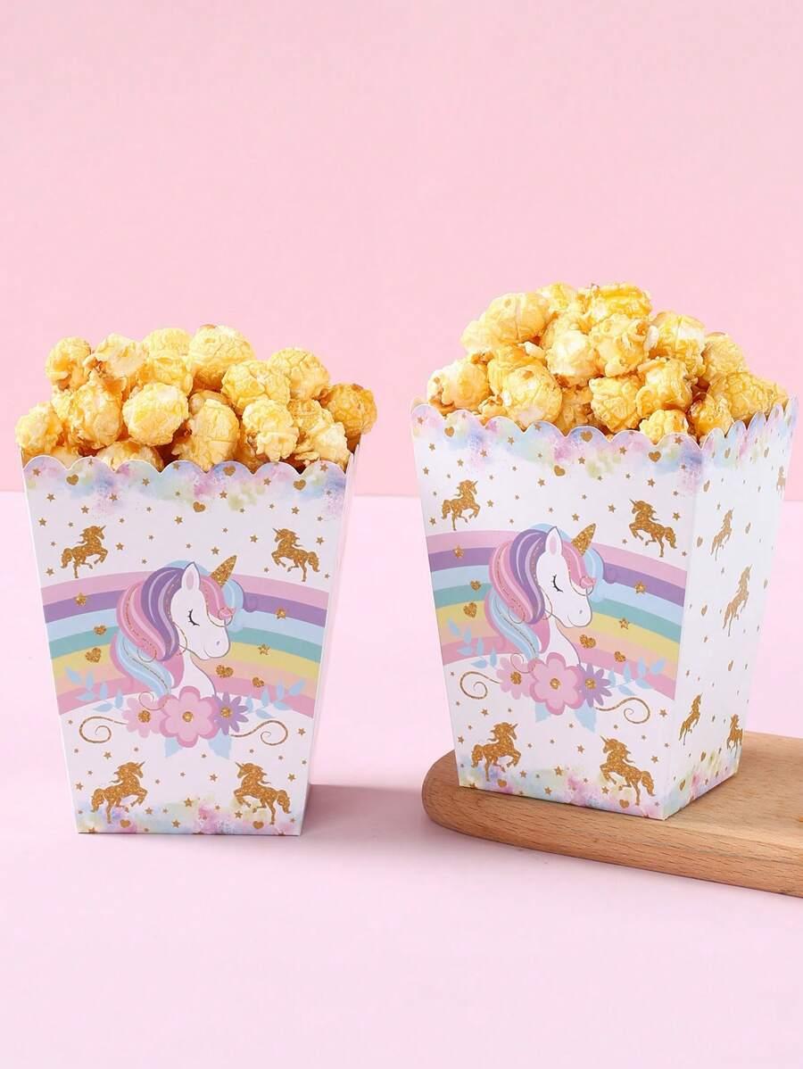 PUDEŁKA NA POPCORN JEDNOROŻEC 10SZT