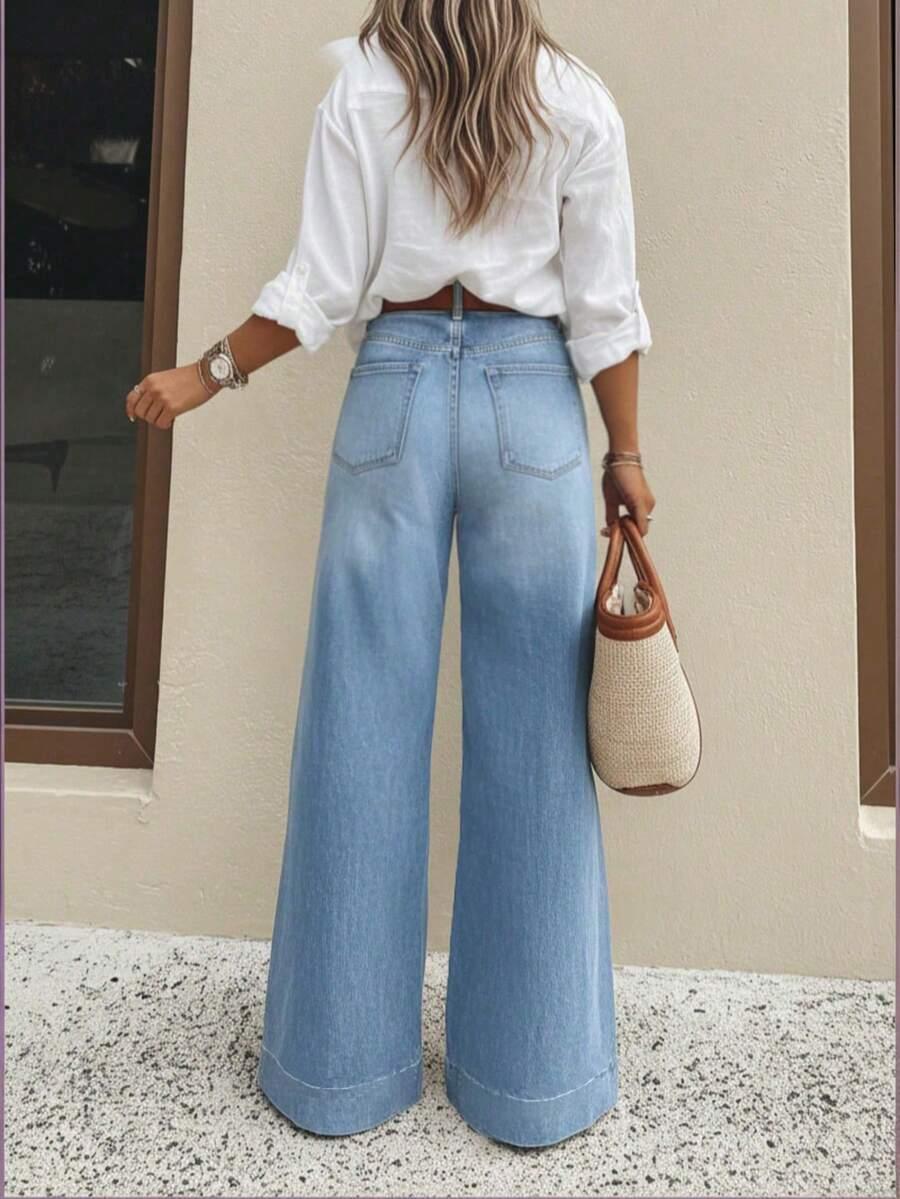 NIEBIESKIE SPODNIE JEANS