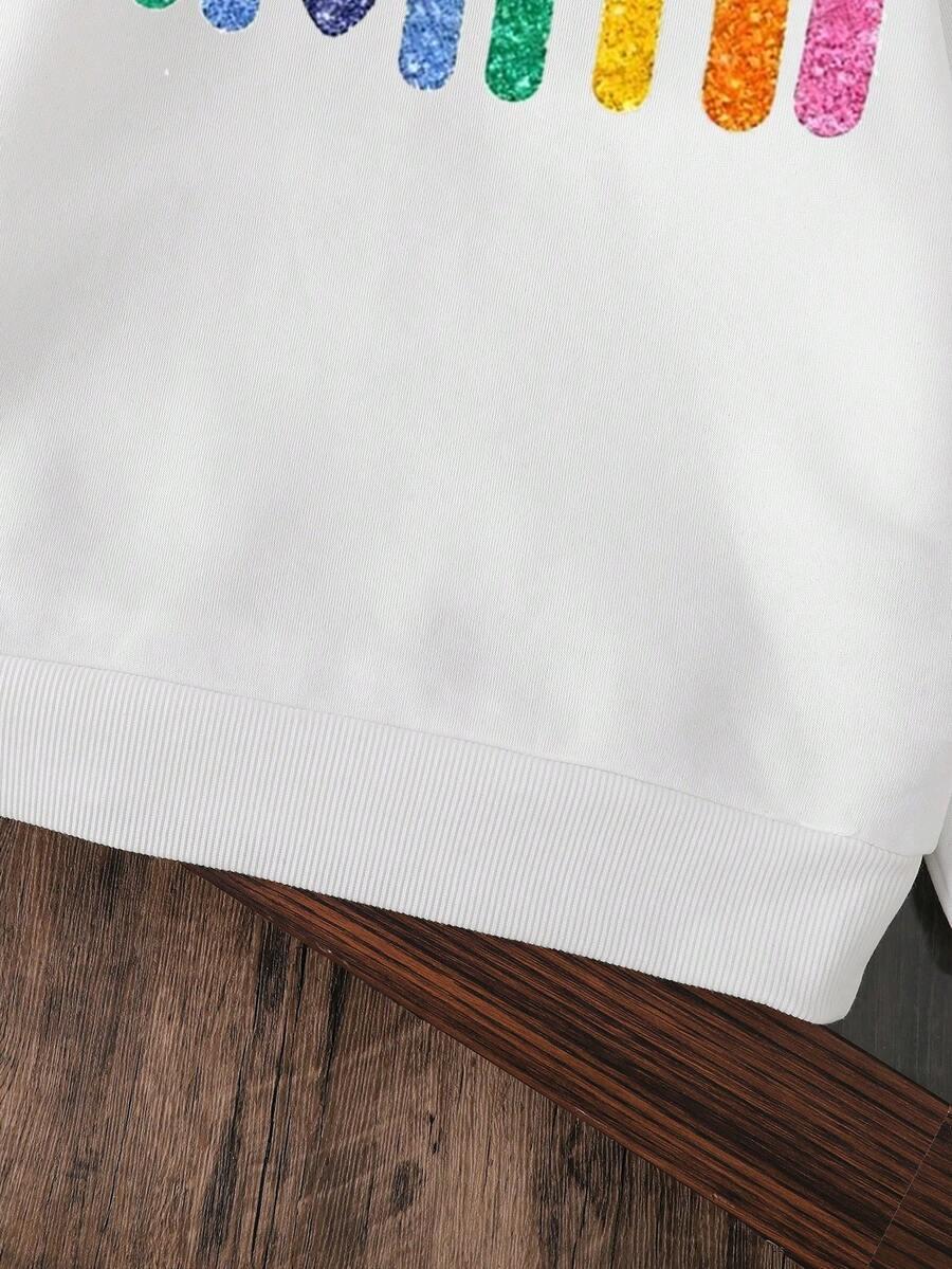 biała bluza print