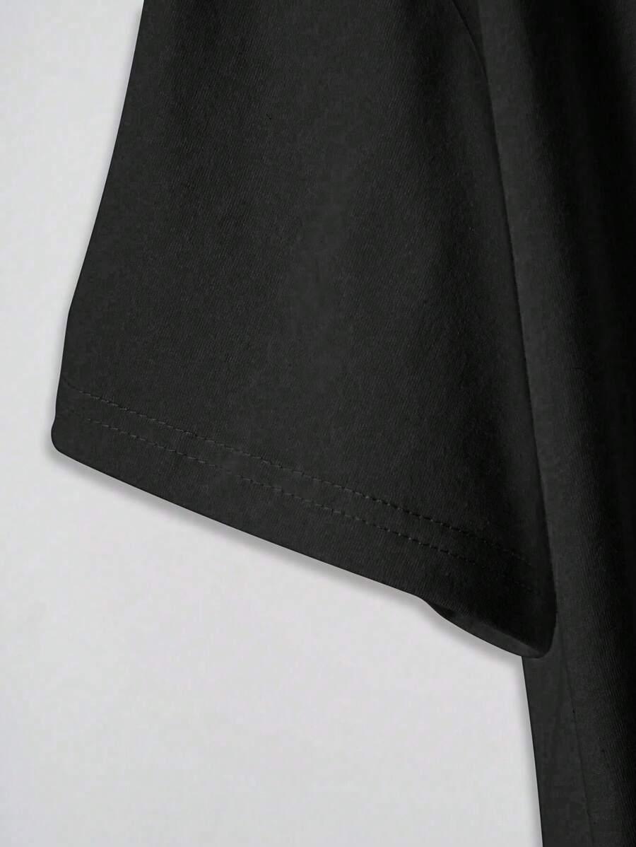 czarny t-shirt print