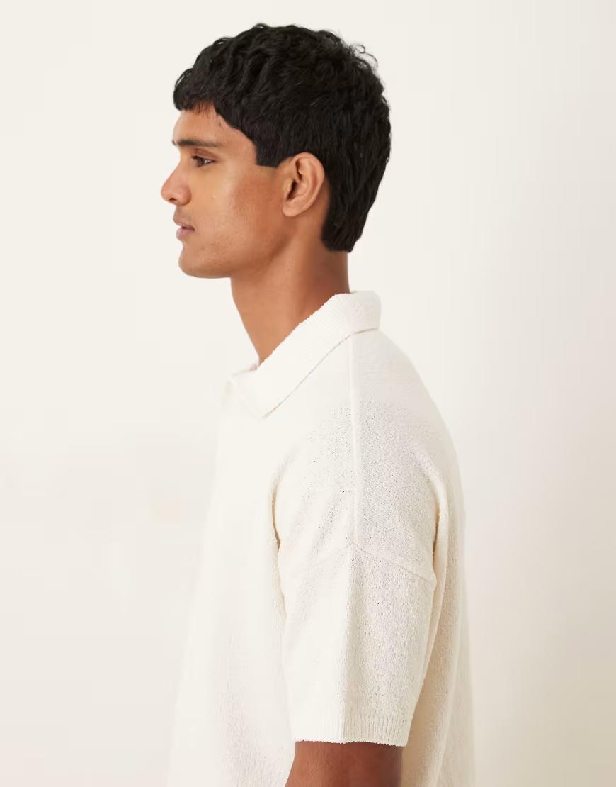 dzianinowa koszulka polo oversize