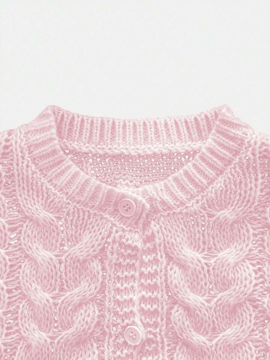 RÓŻOWY SWETER GUZIKI
