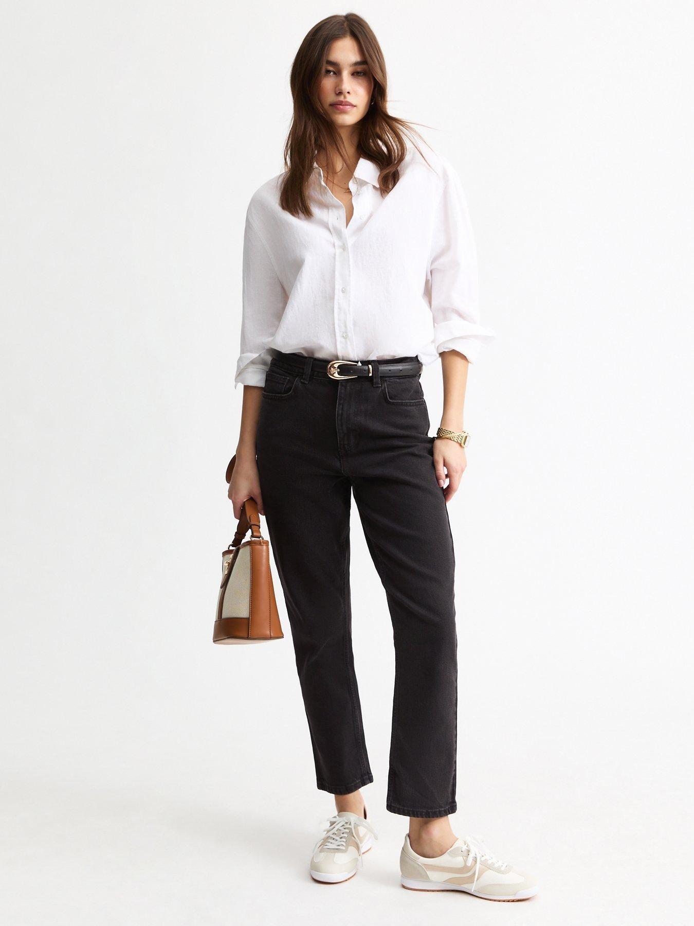 NEW LOOK JEANSY HANNAH ANKLE GRAZER STRAIGHT LEG 