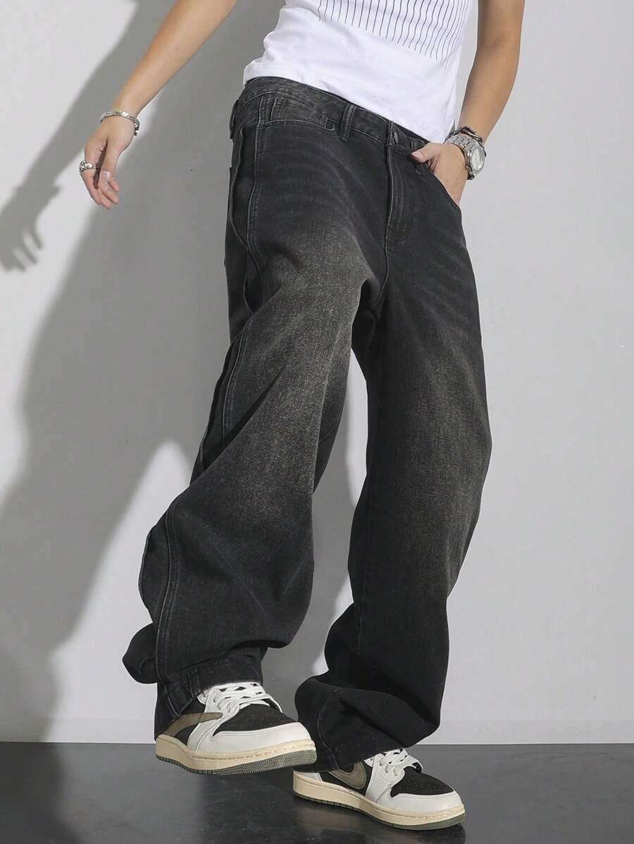 czarne spodnie jeans 