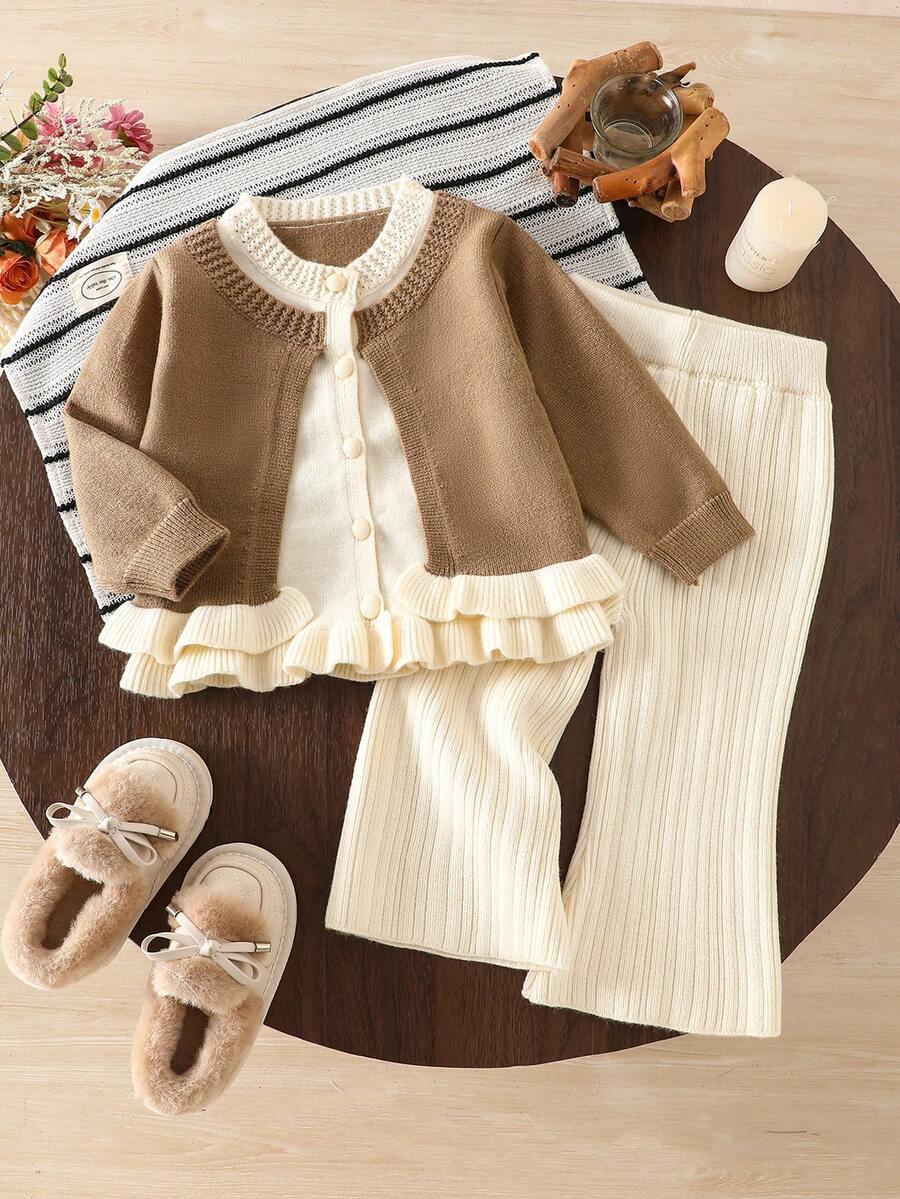 komplet sweter spodnie