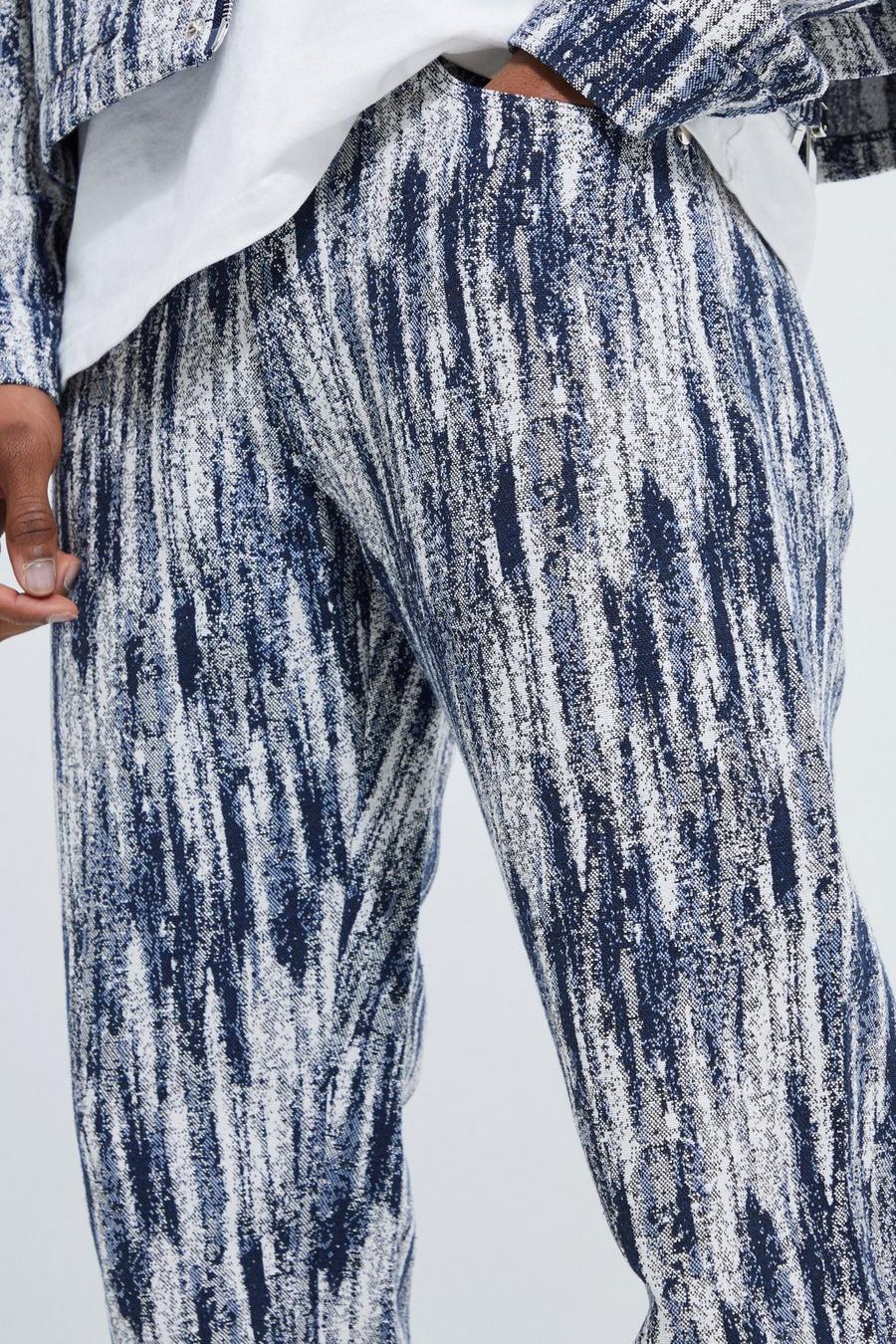 PROSTE SPODNIE JEANS PRINT 