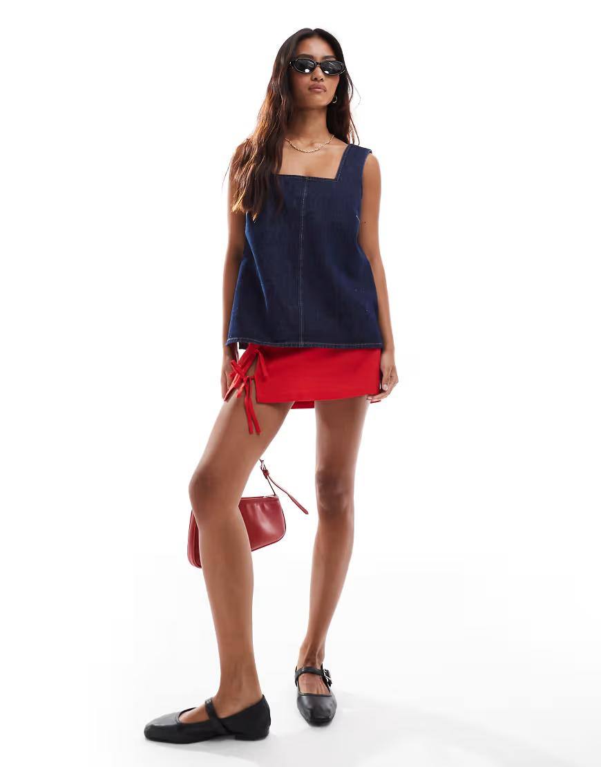 granatowy top jeans 