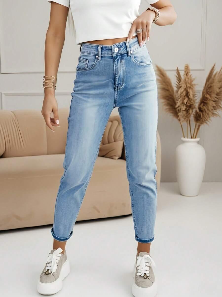 NIEBIESKIE SPODNIE JEANS 
