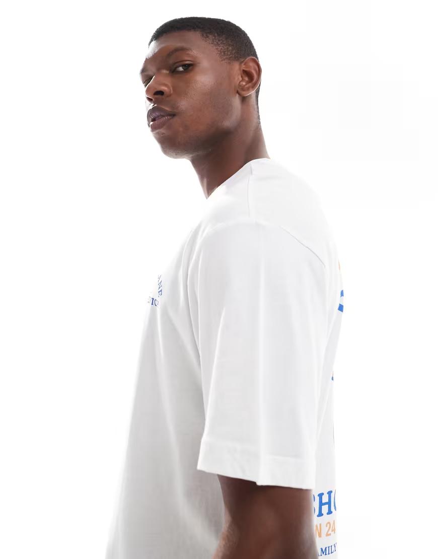 biały t-shirt nadruk