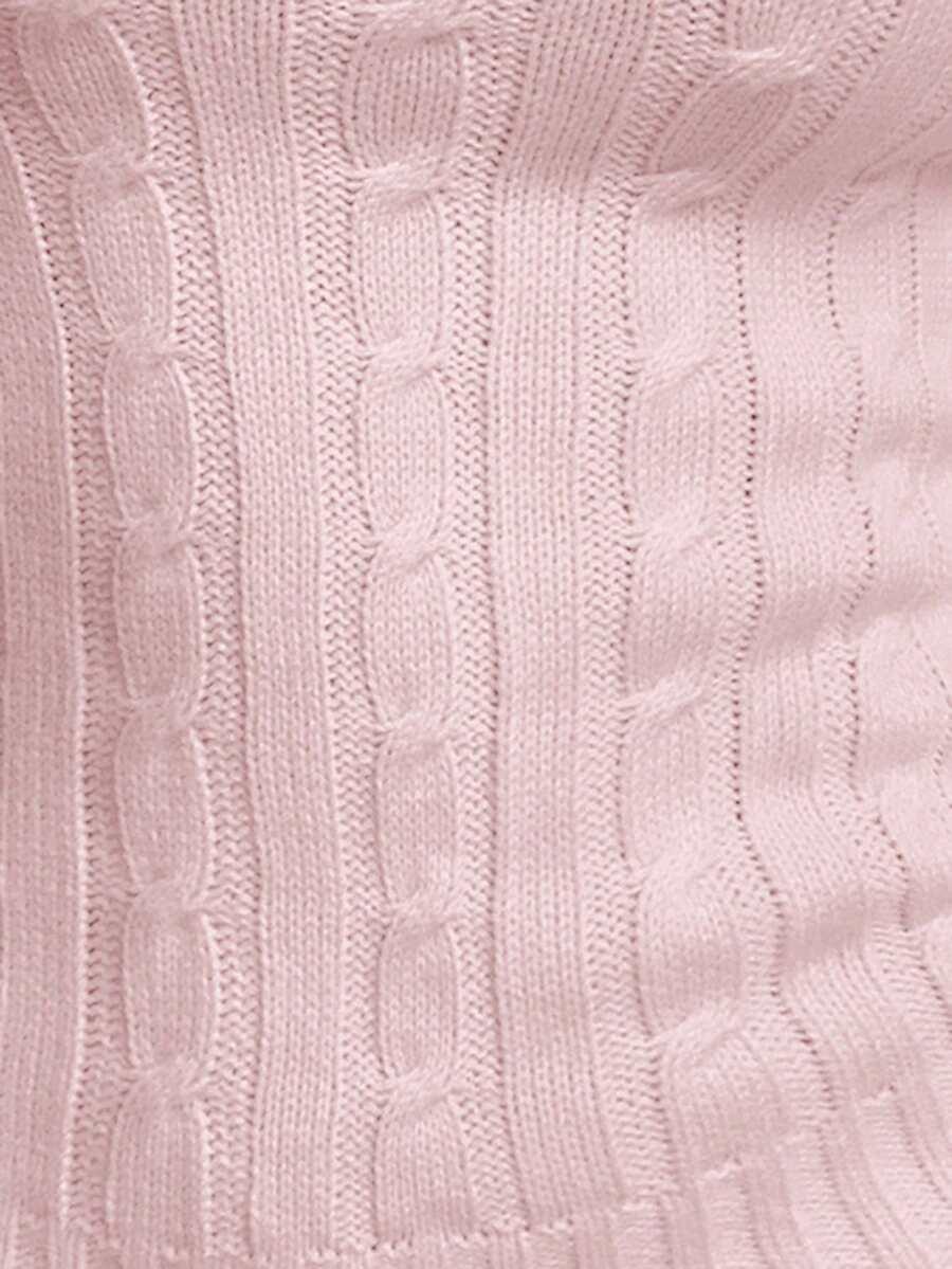 RÓŻOWY SWETER V-NECK 