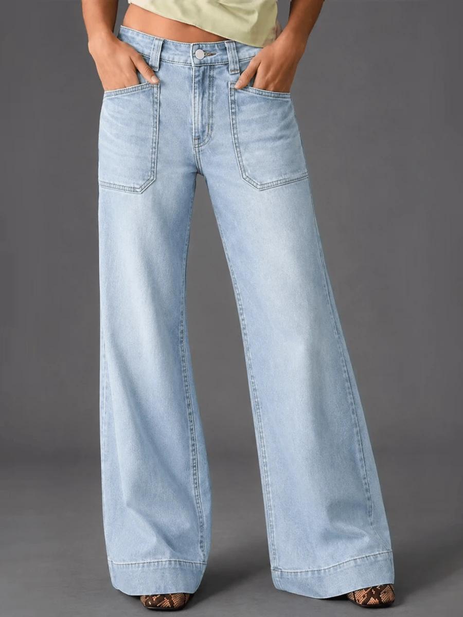 niebieskie spodnie jeans