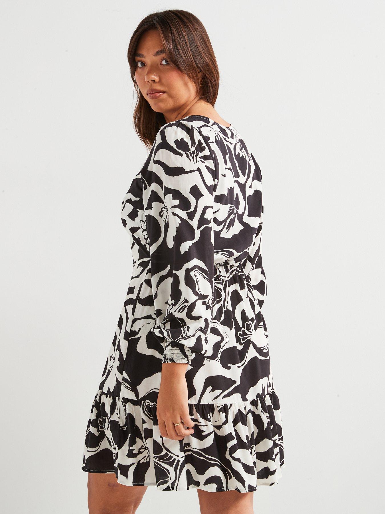 V BY VERY KRÓTKA SUKIENKA FLORAL PRINT