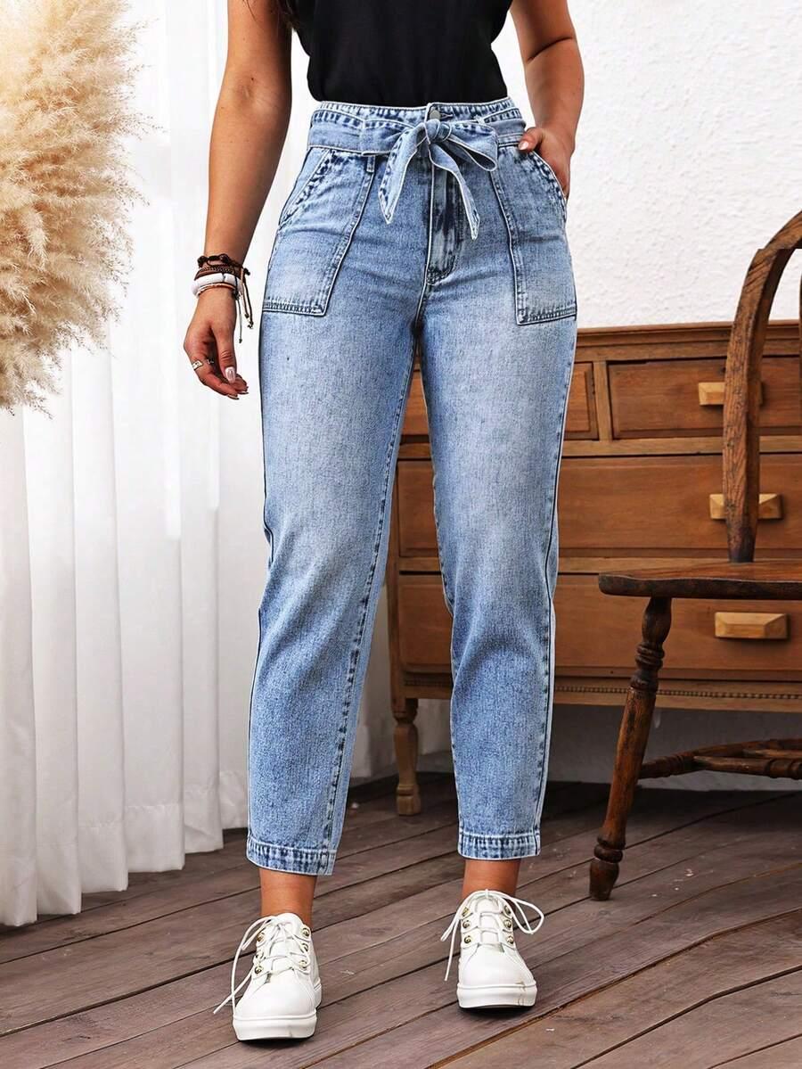 NIEBIESKIE SPODNIE JEANS