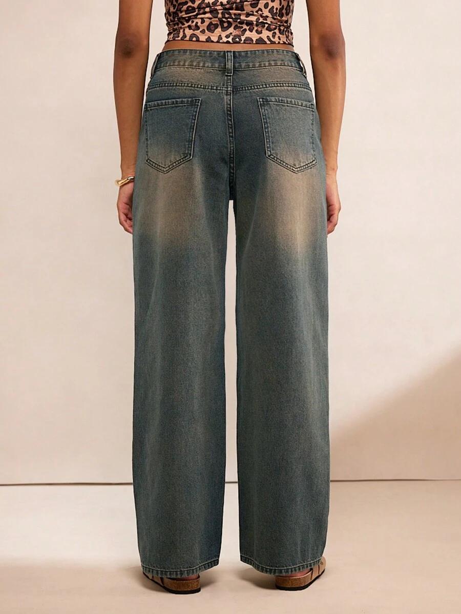 SPODNIE JEANSOWE DAMSKIE 
