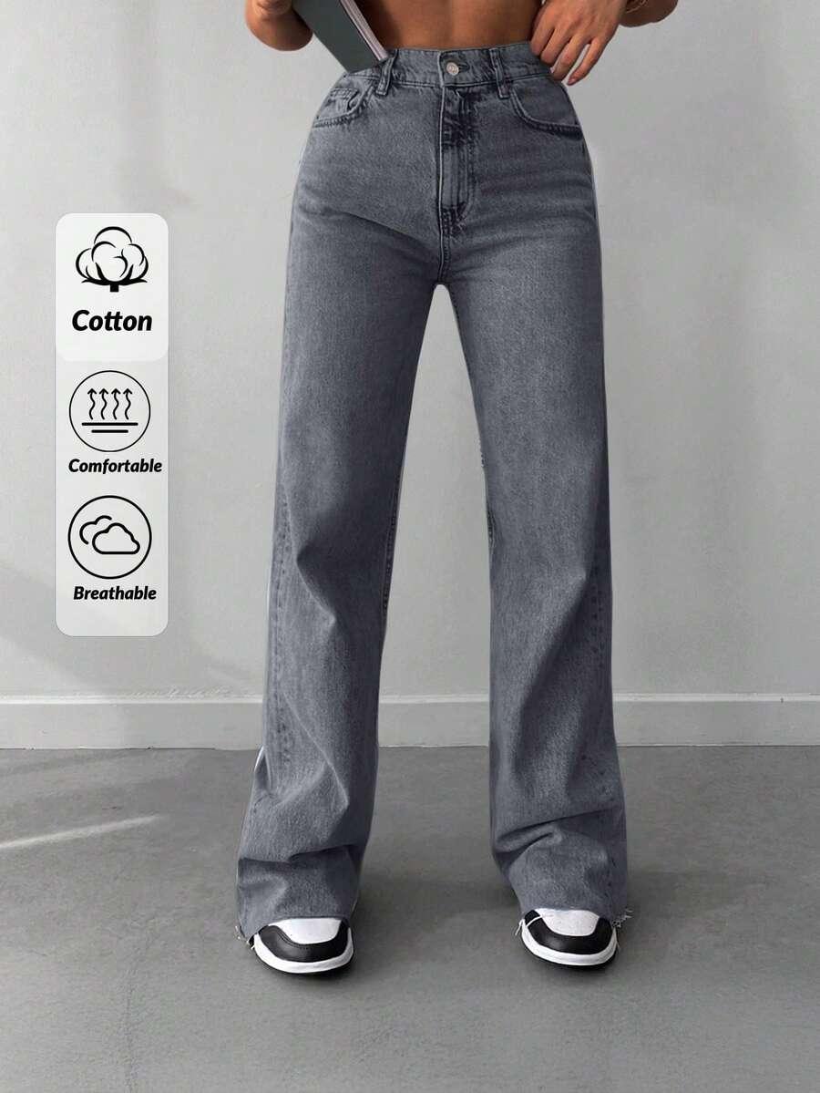 szare spodnie jeans