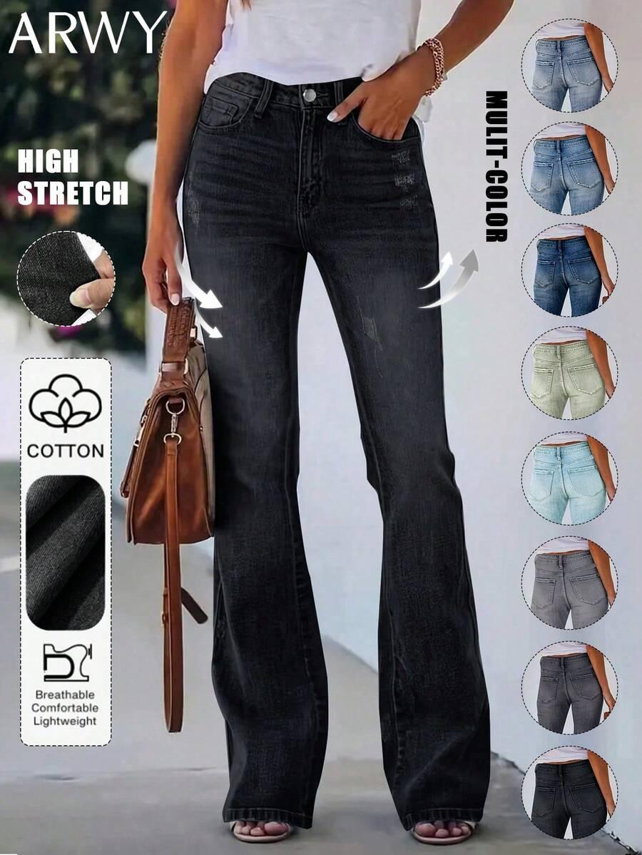 CZARNE SPODNIE JEANS