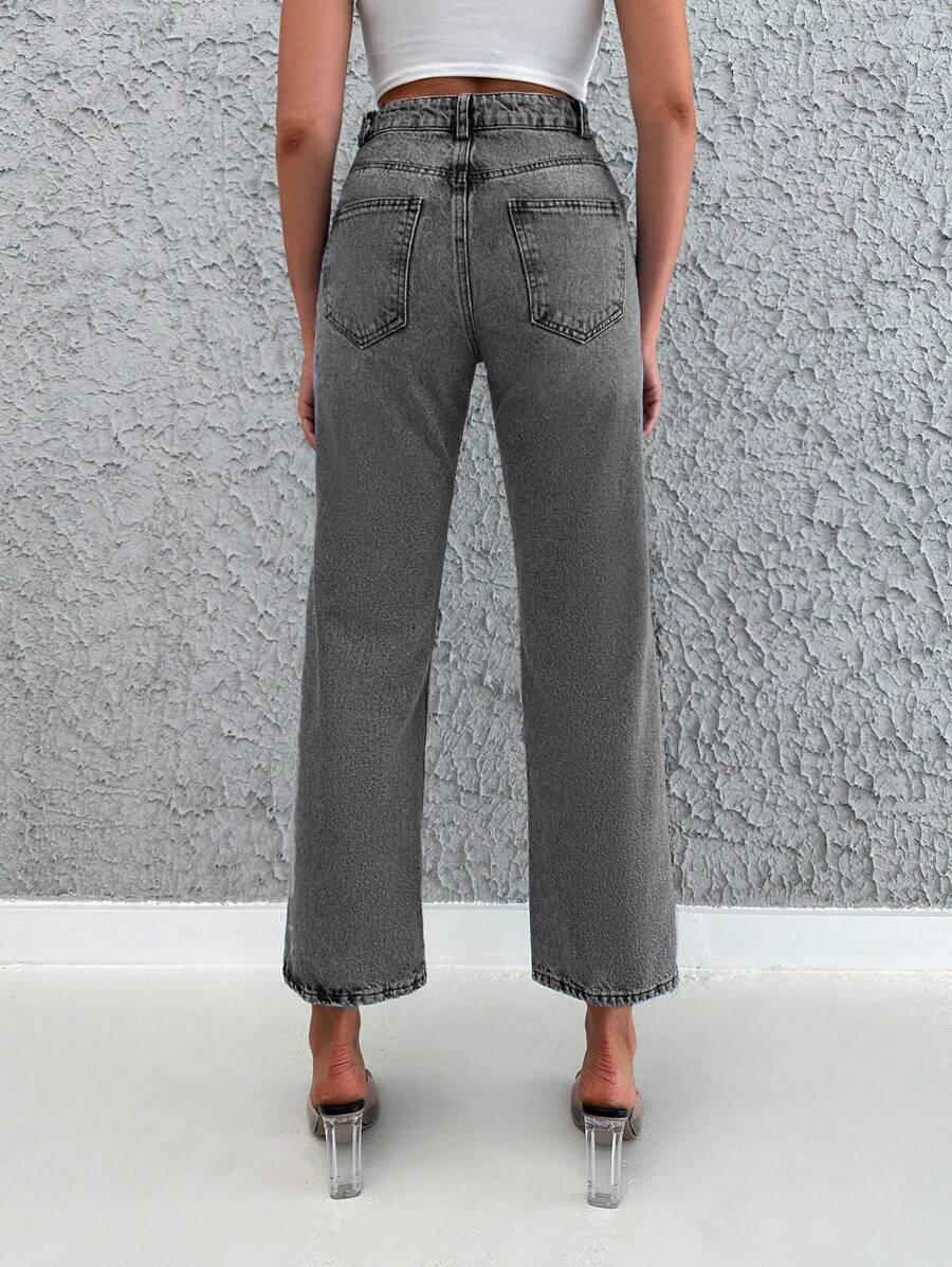SZARE SPODNIE JEANS 