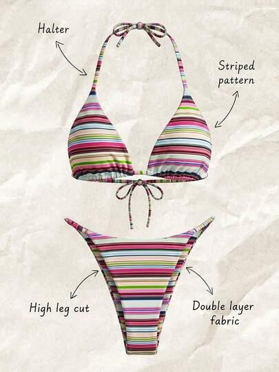 góra od bikini wzór paski