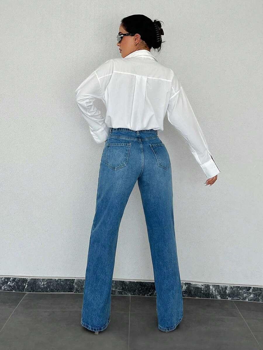 NIEBIESKIE SPODNIE JEANS