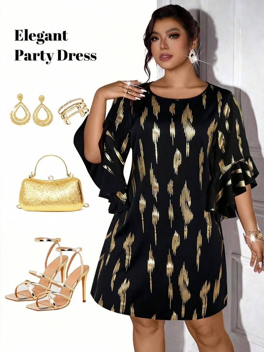 czarna mini sukienka print