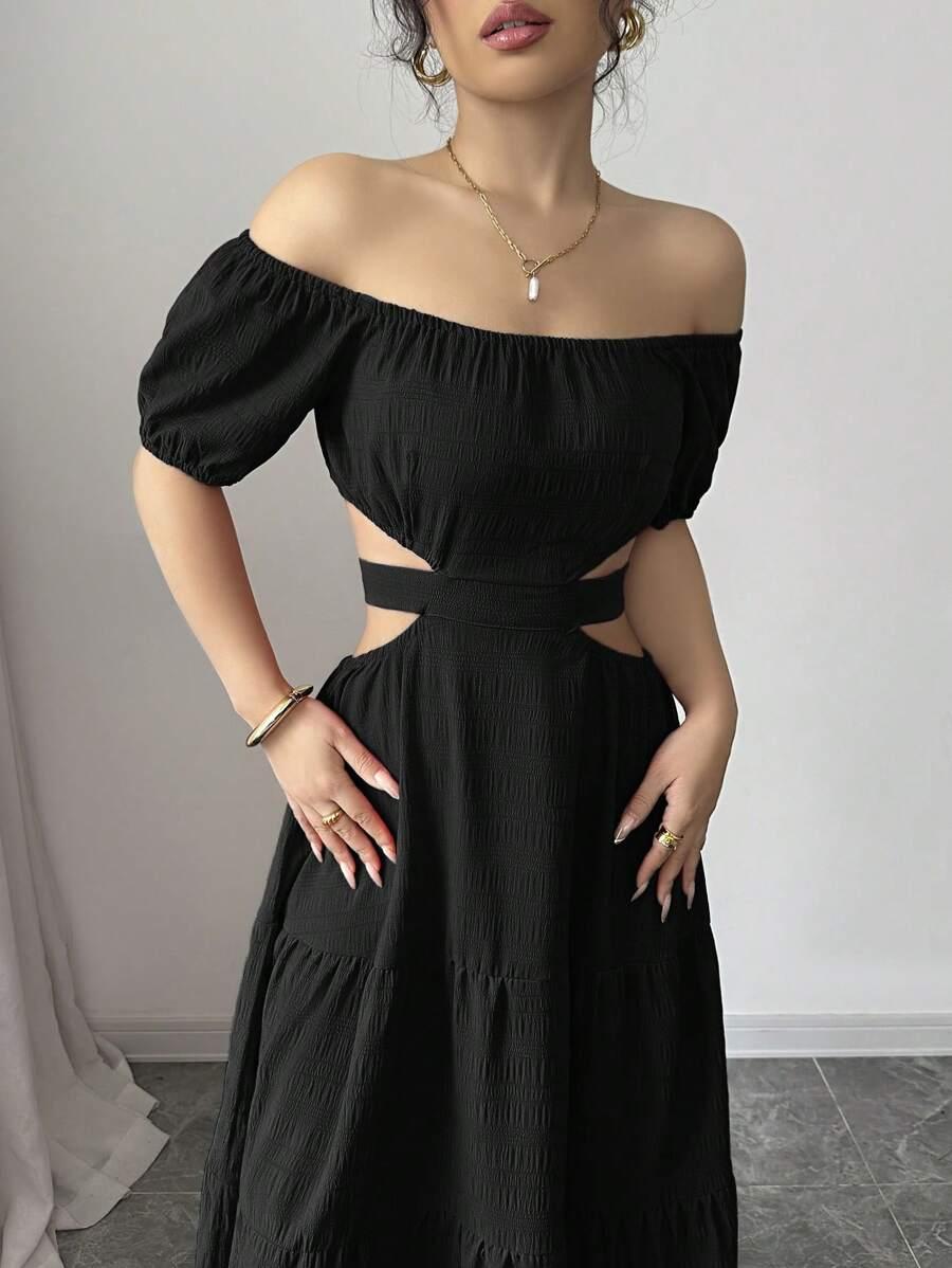 czarna maxi sukienka