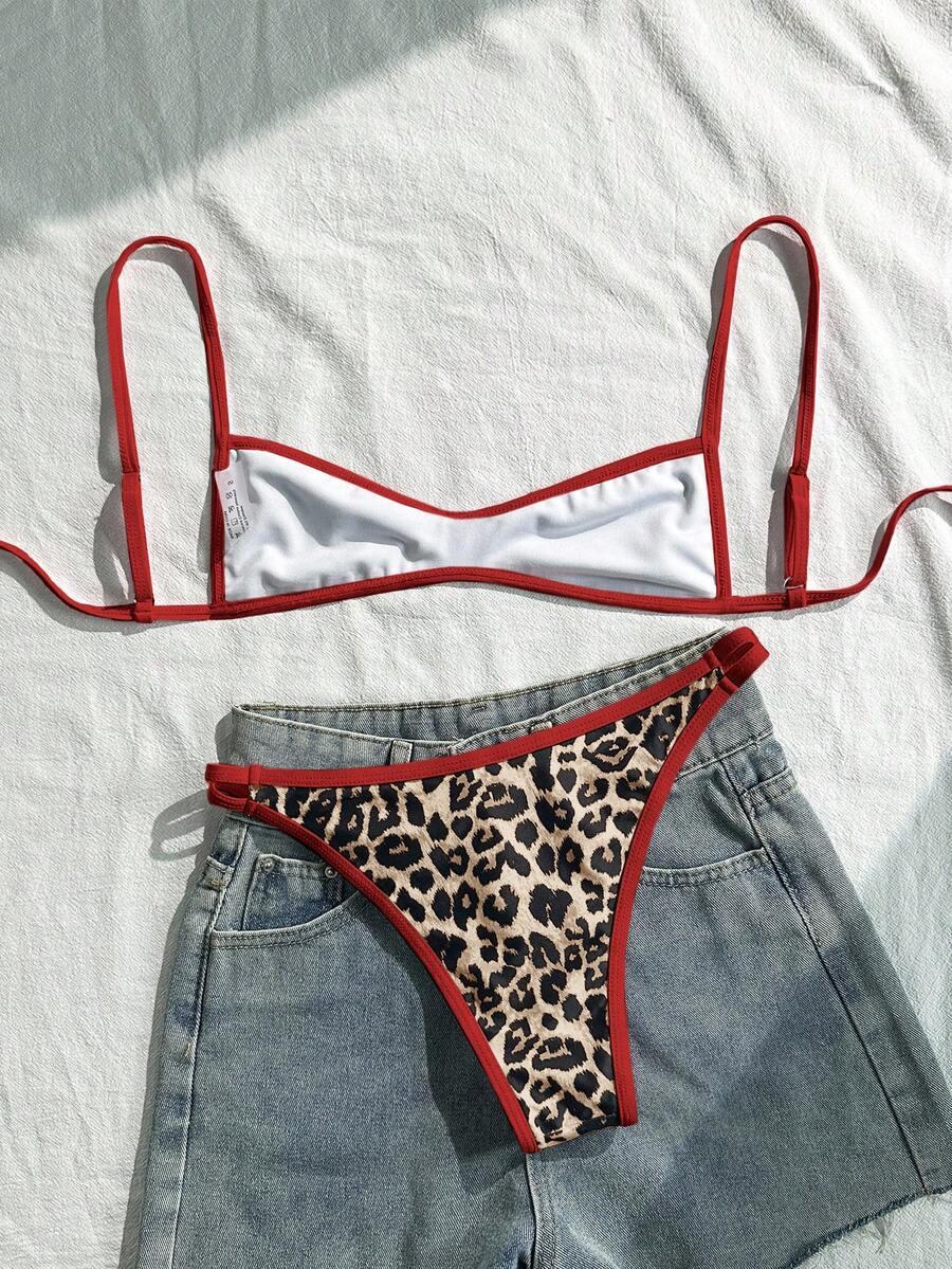 dwuczęściowy strój kąpielowy animal print 