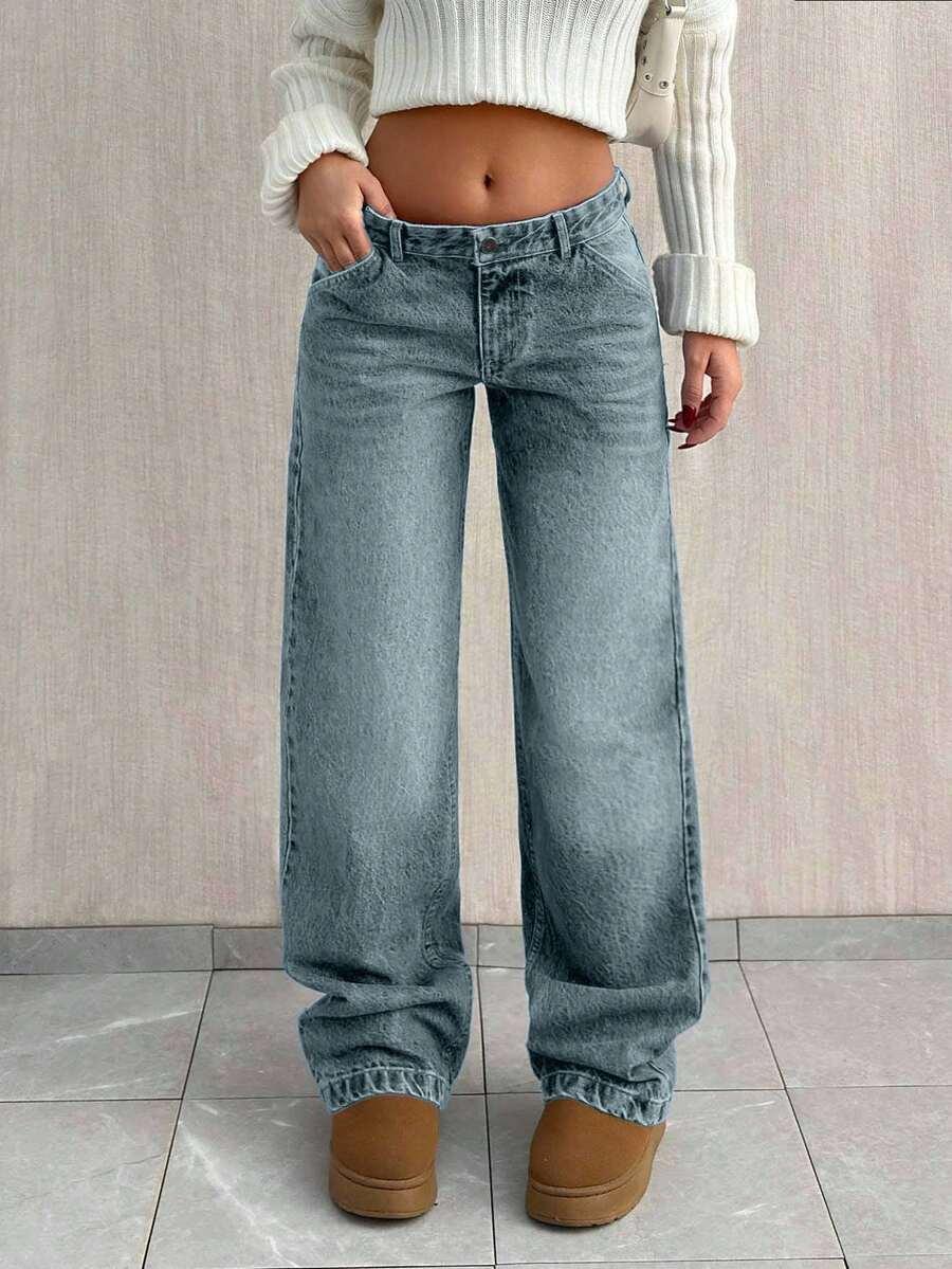 NIEBIESKIE SPODNIE JEANS 