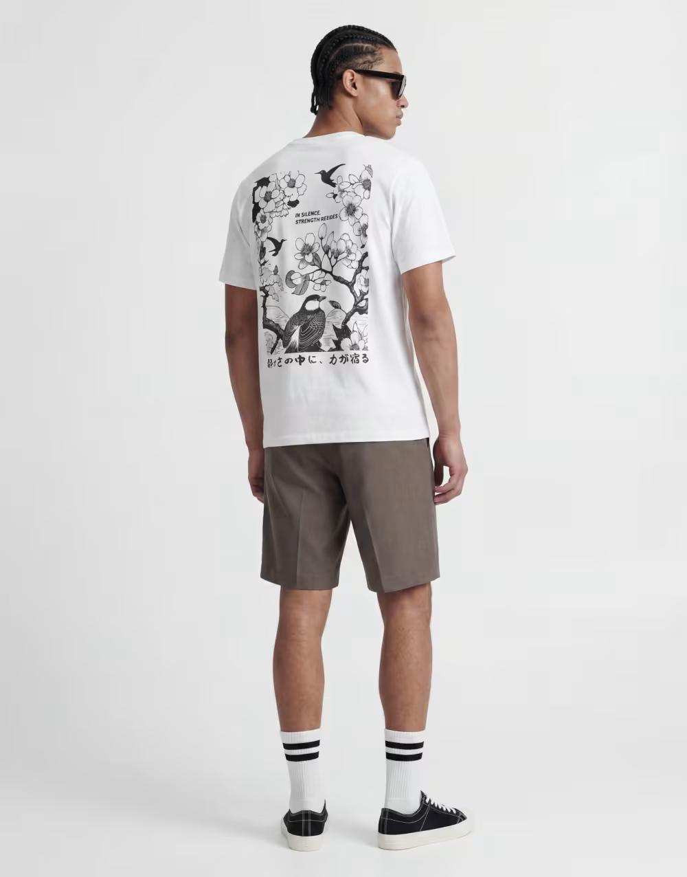 BIAŁY T-SHIRT OKRĄGŁY DEKOLT