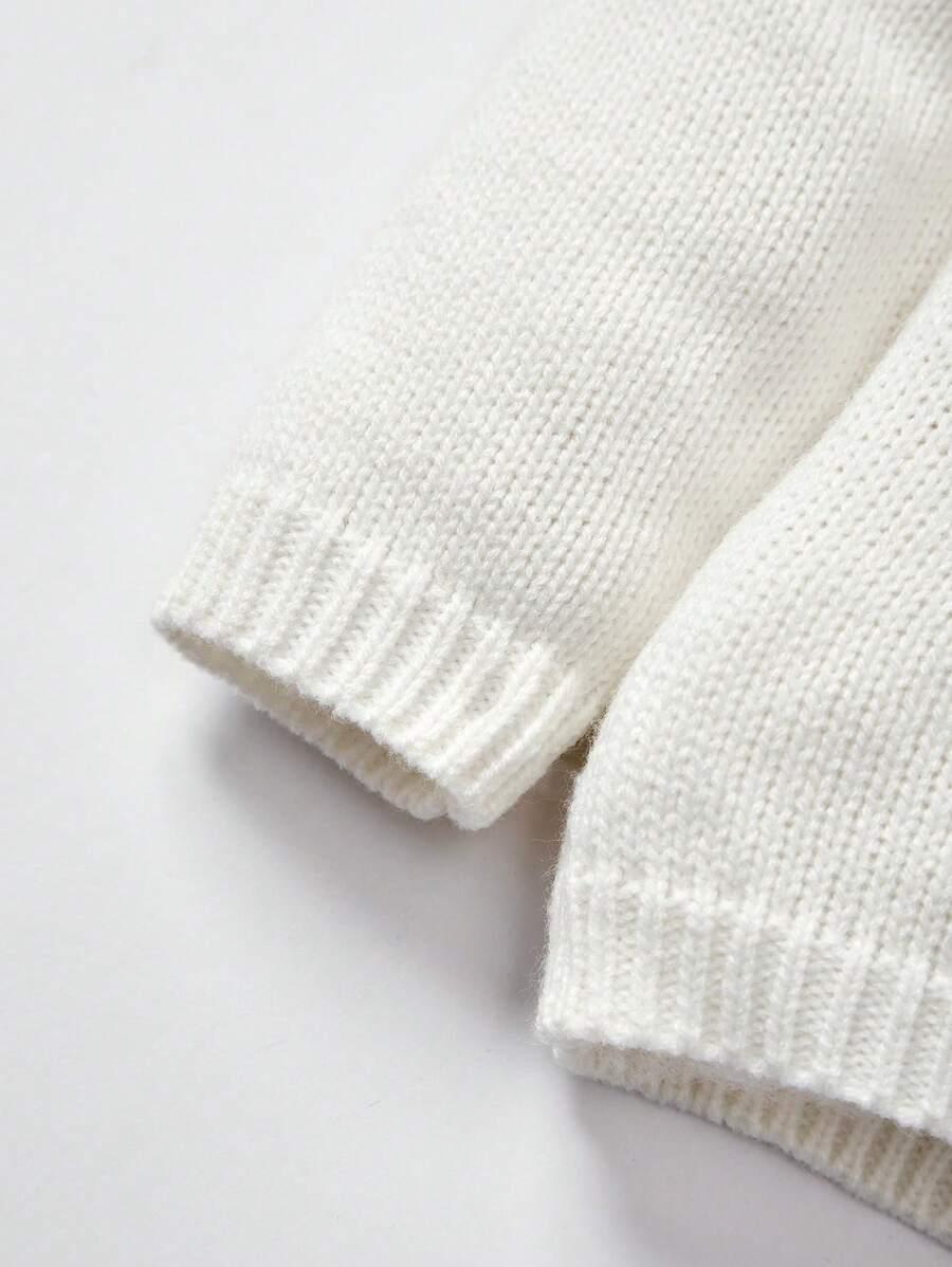 SWETER NIEMOWLĘCY Z WZOREM