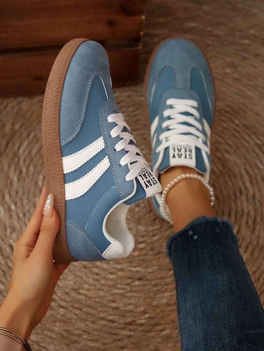 niebieskie trampki casual 