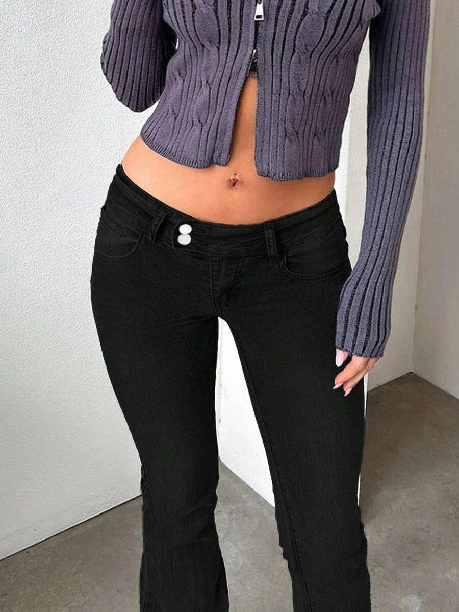 czarne spodnie jeans 