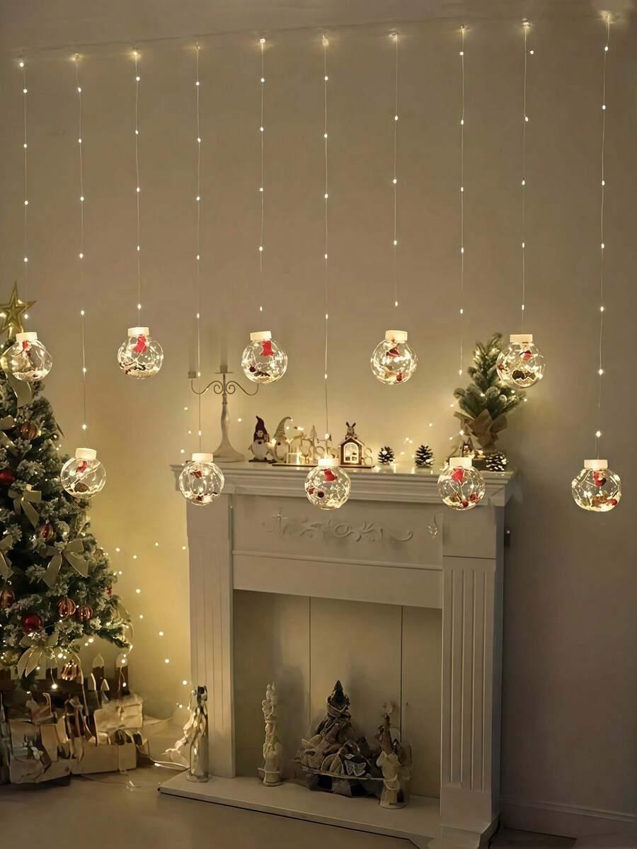 lampki led kule ze śniegiem