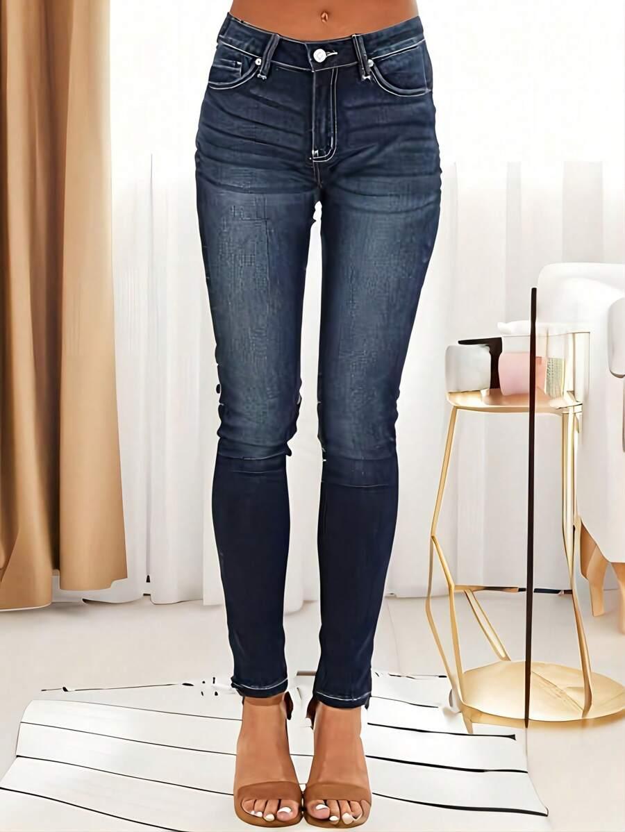 NIEBIESKIE SPODNIE JEANS