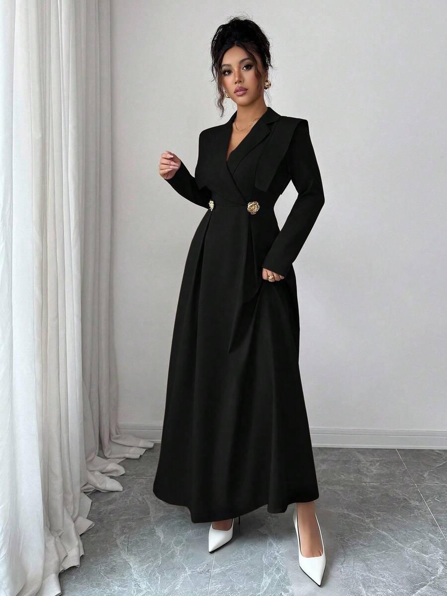 CZARNA MAXI SUKIENKA